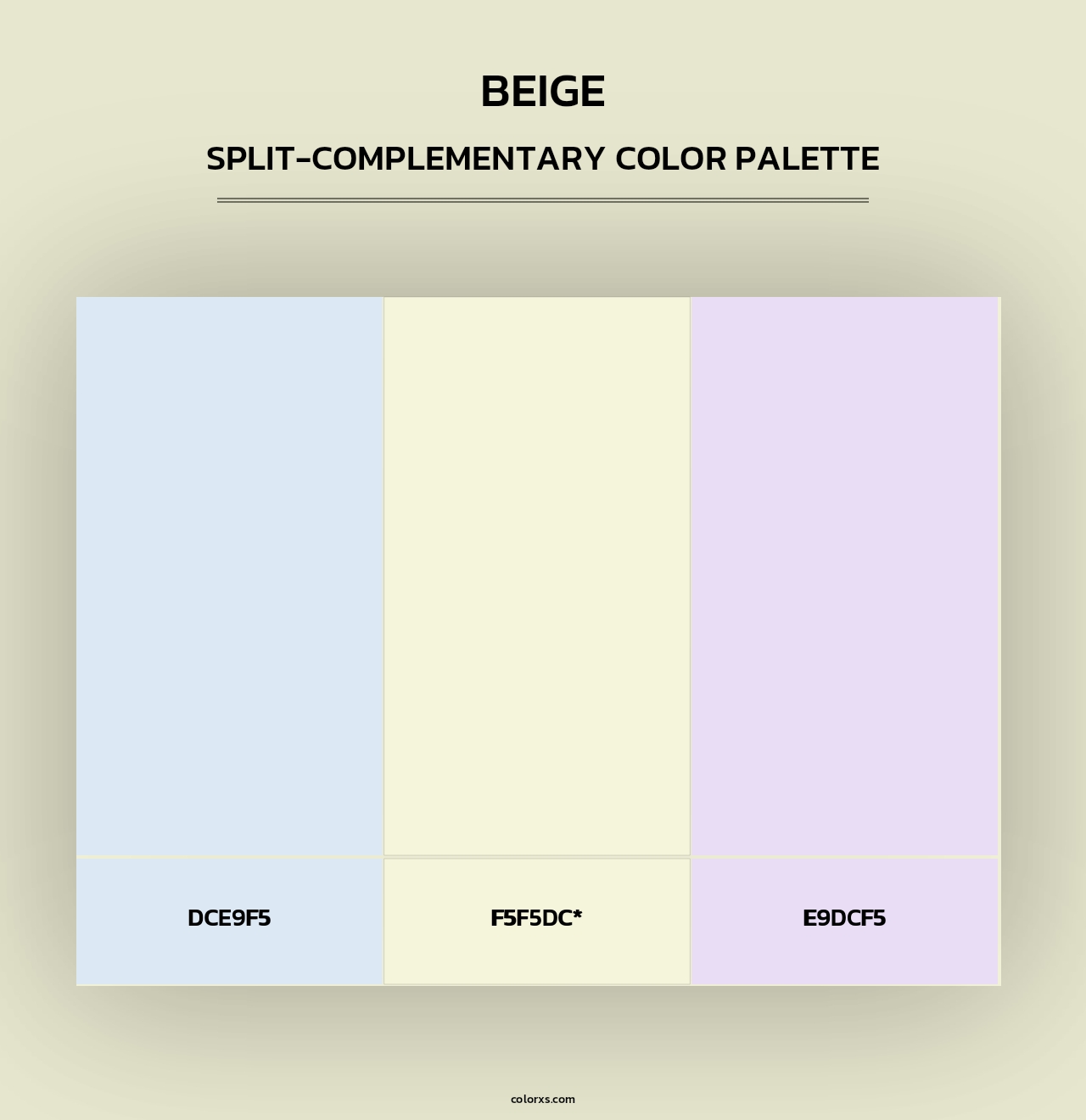 Beige - Split-Complementary Color Palette