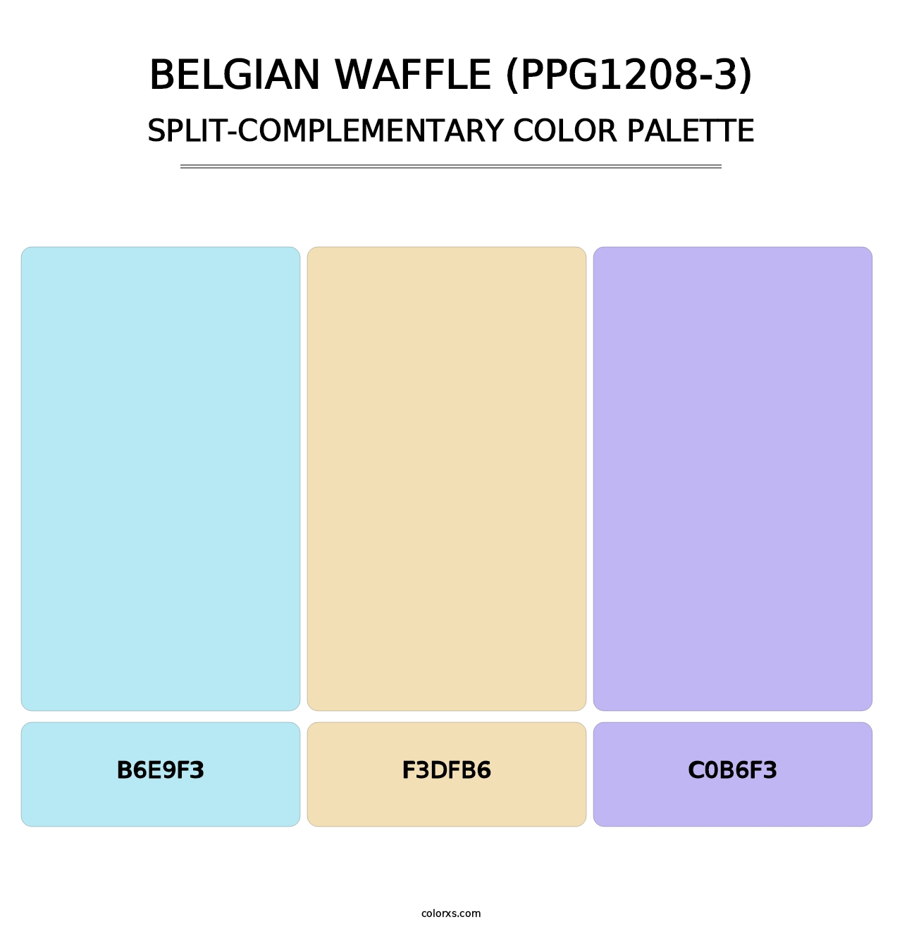 Belgian Waffle (PPG1208-3) - Split-Complementary Color Palette