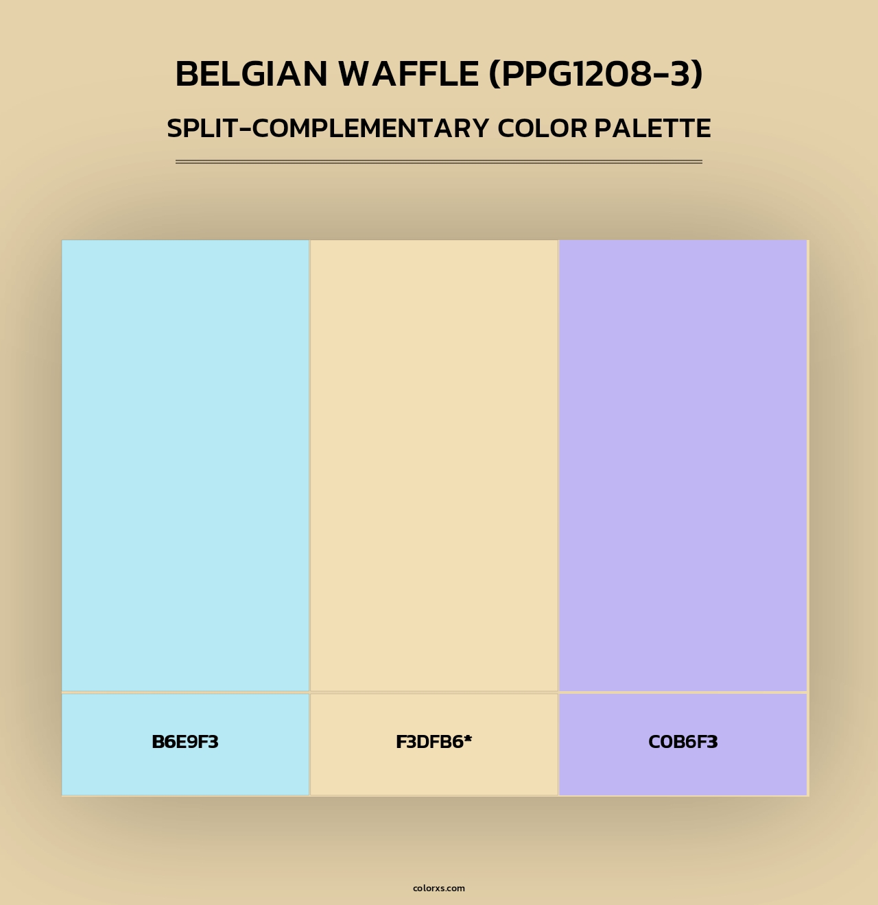 Belgian Waffle (PPG1208-3) - Split-Complementary Color Palette