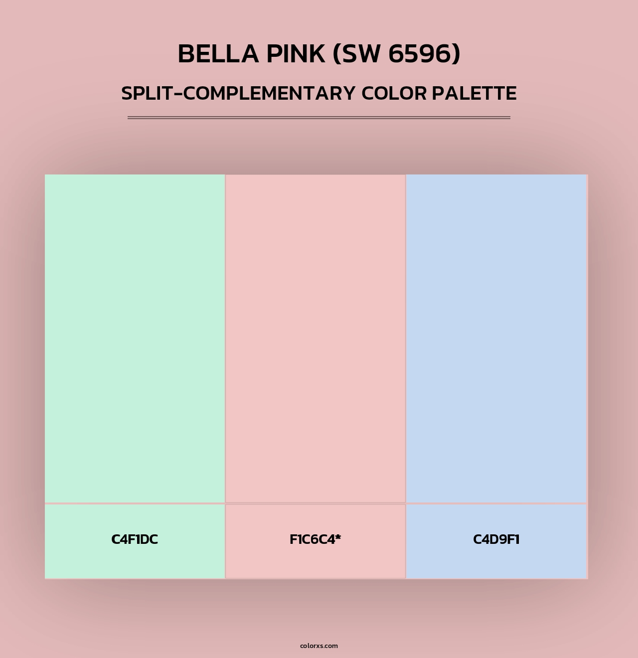 Bella Pink (SW 6596) - Split-Complementary Color Palette
