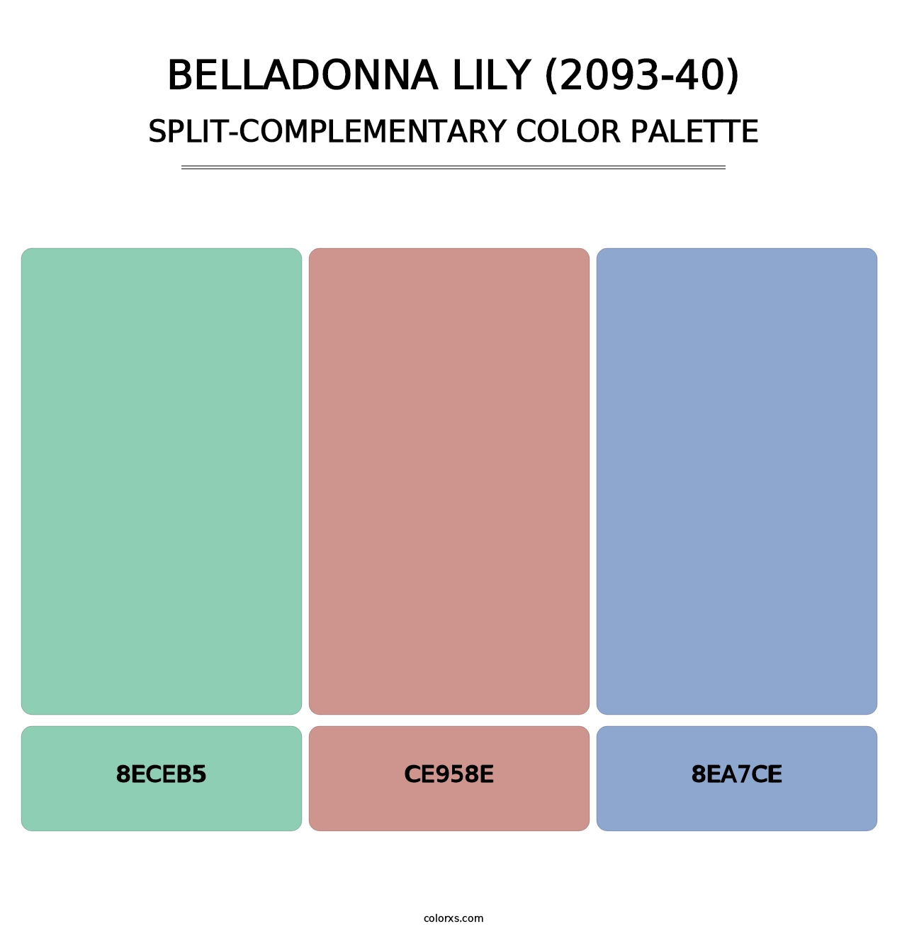Belladonna Lily (2093-40) - Split-Complementary Color Palette