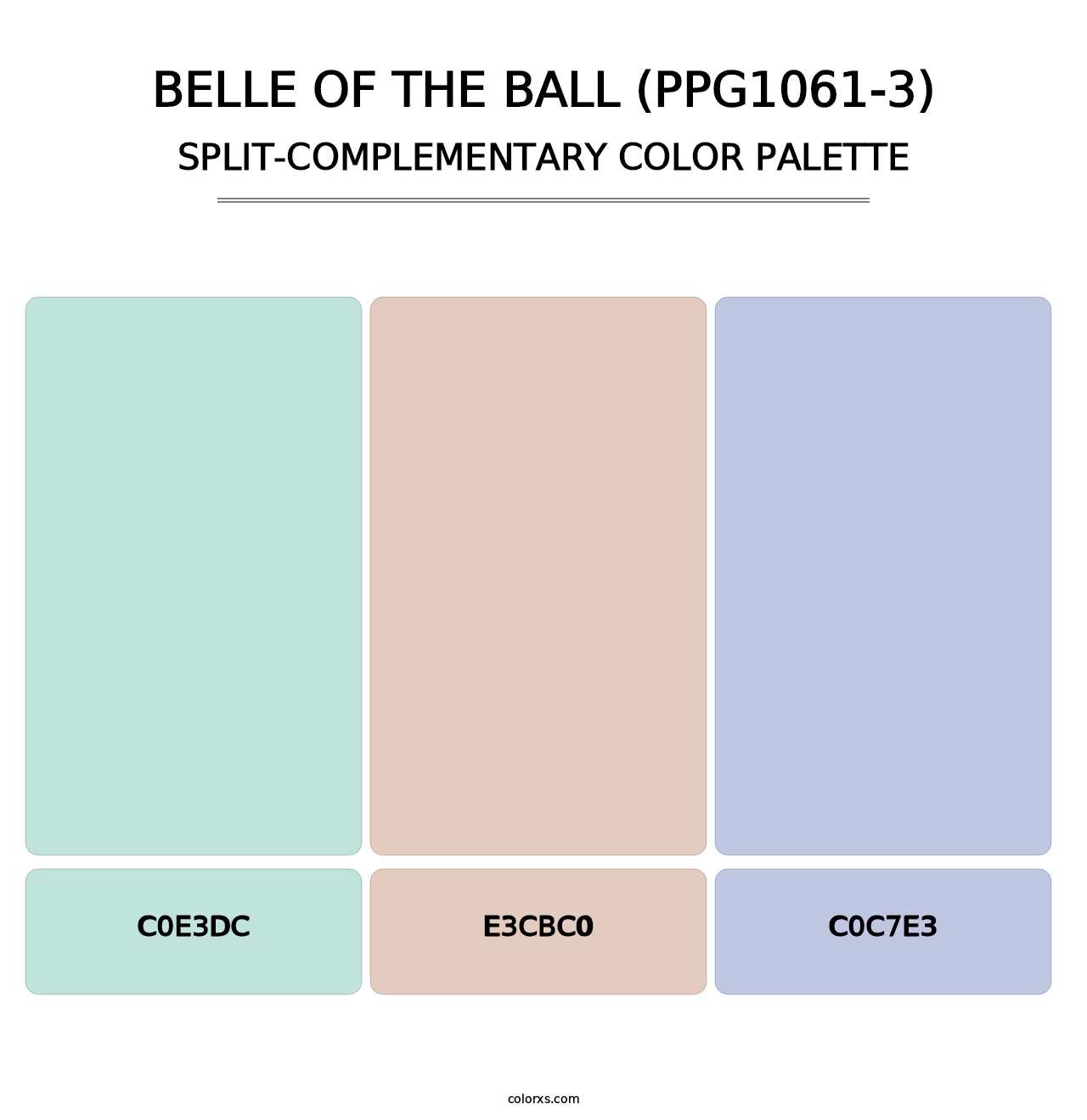 Belle Of The Ball (PPG1061-3) - Split-Complementary Color Palette