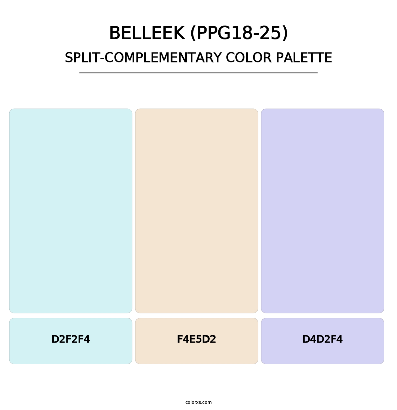Belleek (PPG18-25) - Split-Complementary Color Palette