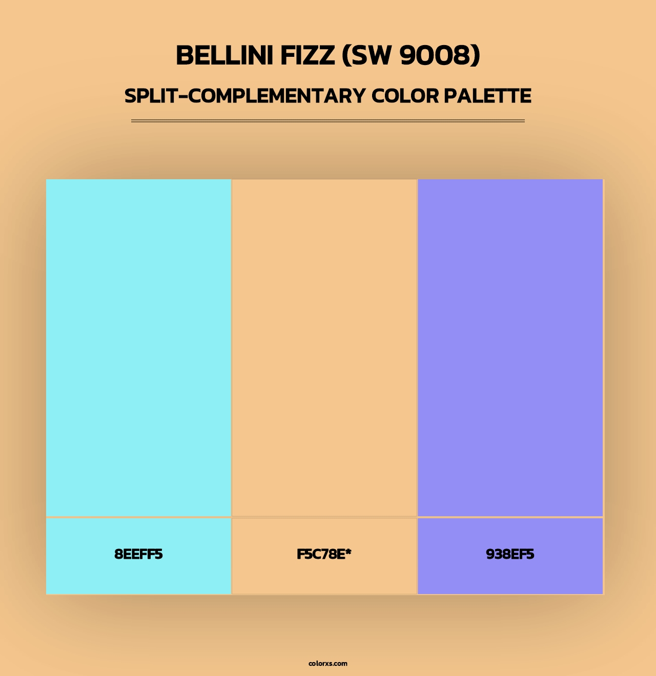 Bellini Fizz (SW 9008) - Split-Complementary Color Palette