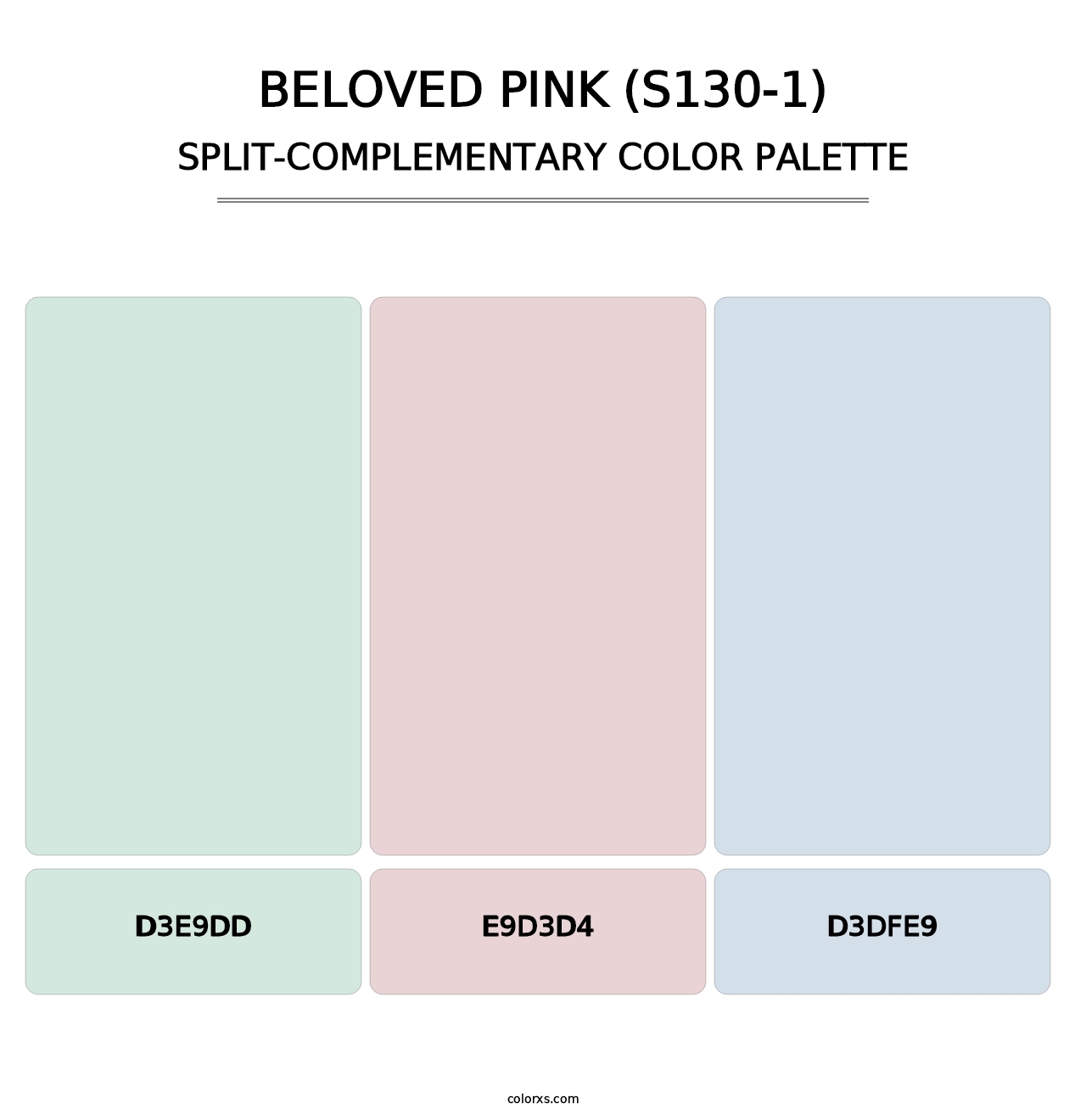 Beloved Pink (S130-1) - Split-Complementary Color Palette
