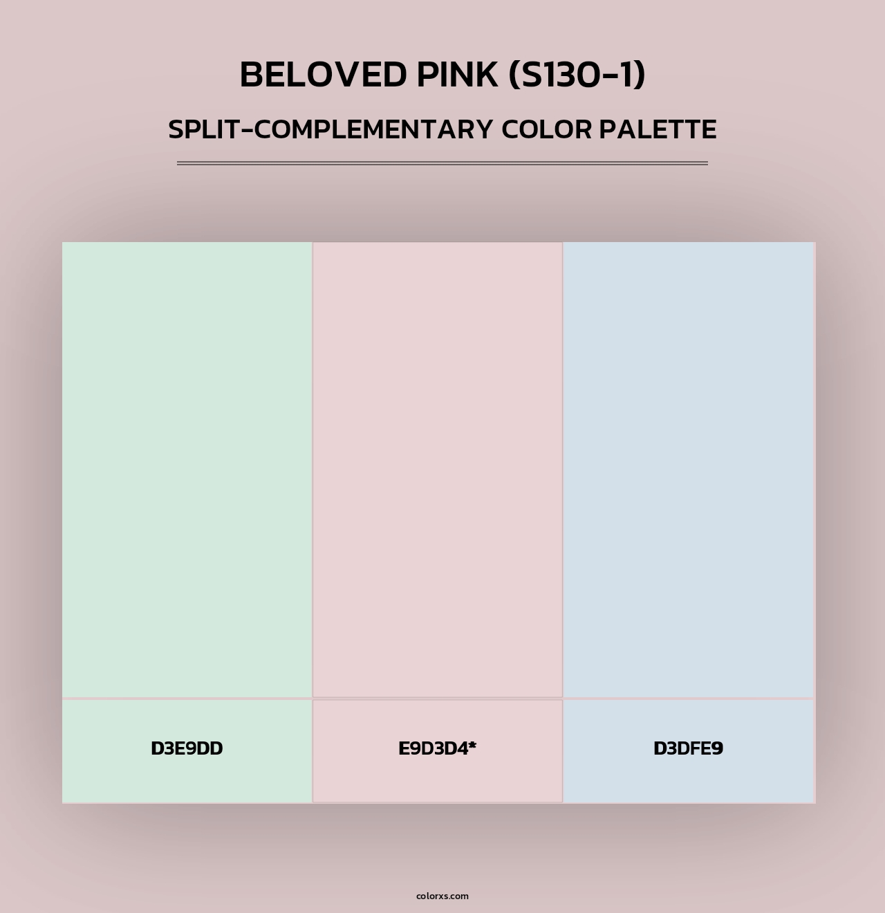 Beloved Pink (S130-1) - Split-Complementary Color Palette