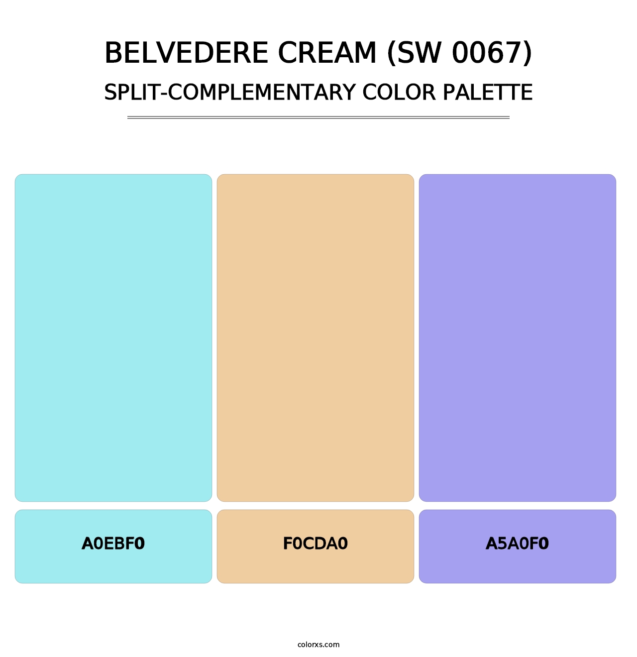 Belvedere Cream (SW 0067) - Split-Complementary Color Palette