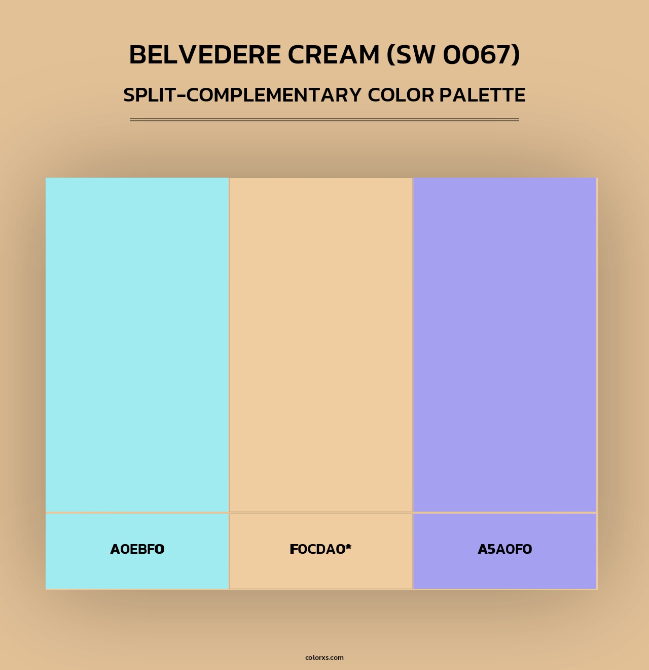 Belvedere Cream (SW 0067) - Split-Complementary Color Palette