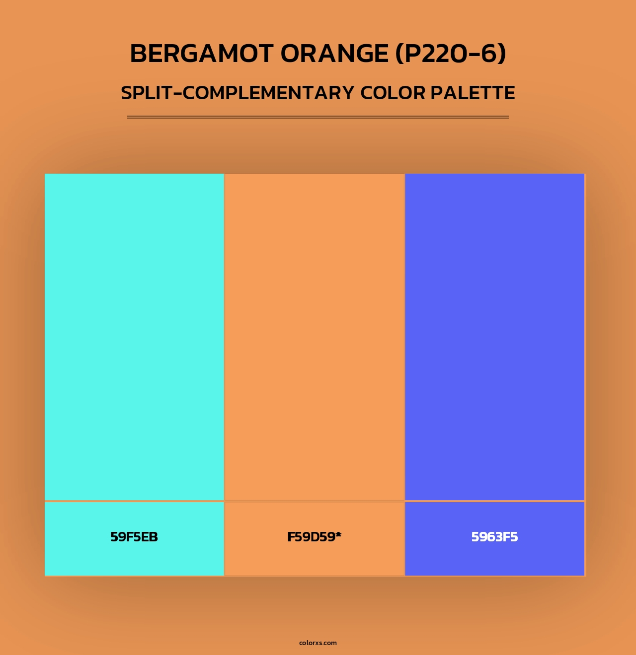 Bergamot Orange (P220-6) - Split-Complementary Color Palette