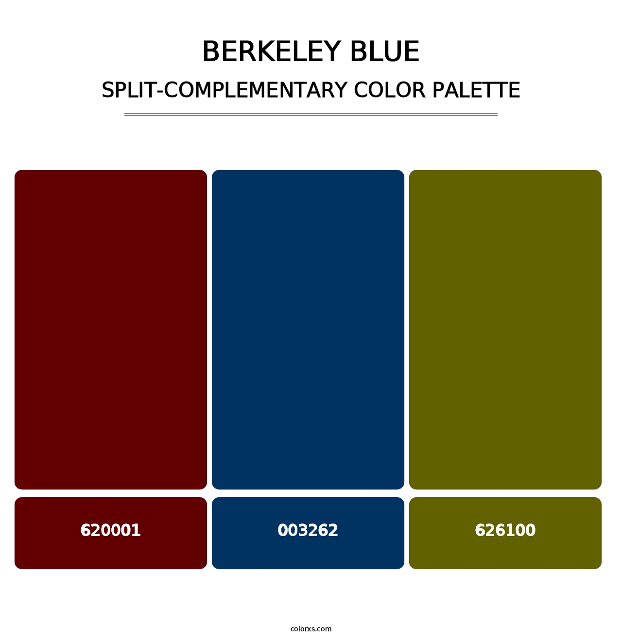 Berkeley Blue - Split-Complementary Color Palette