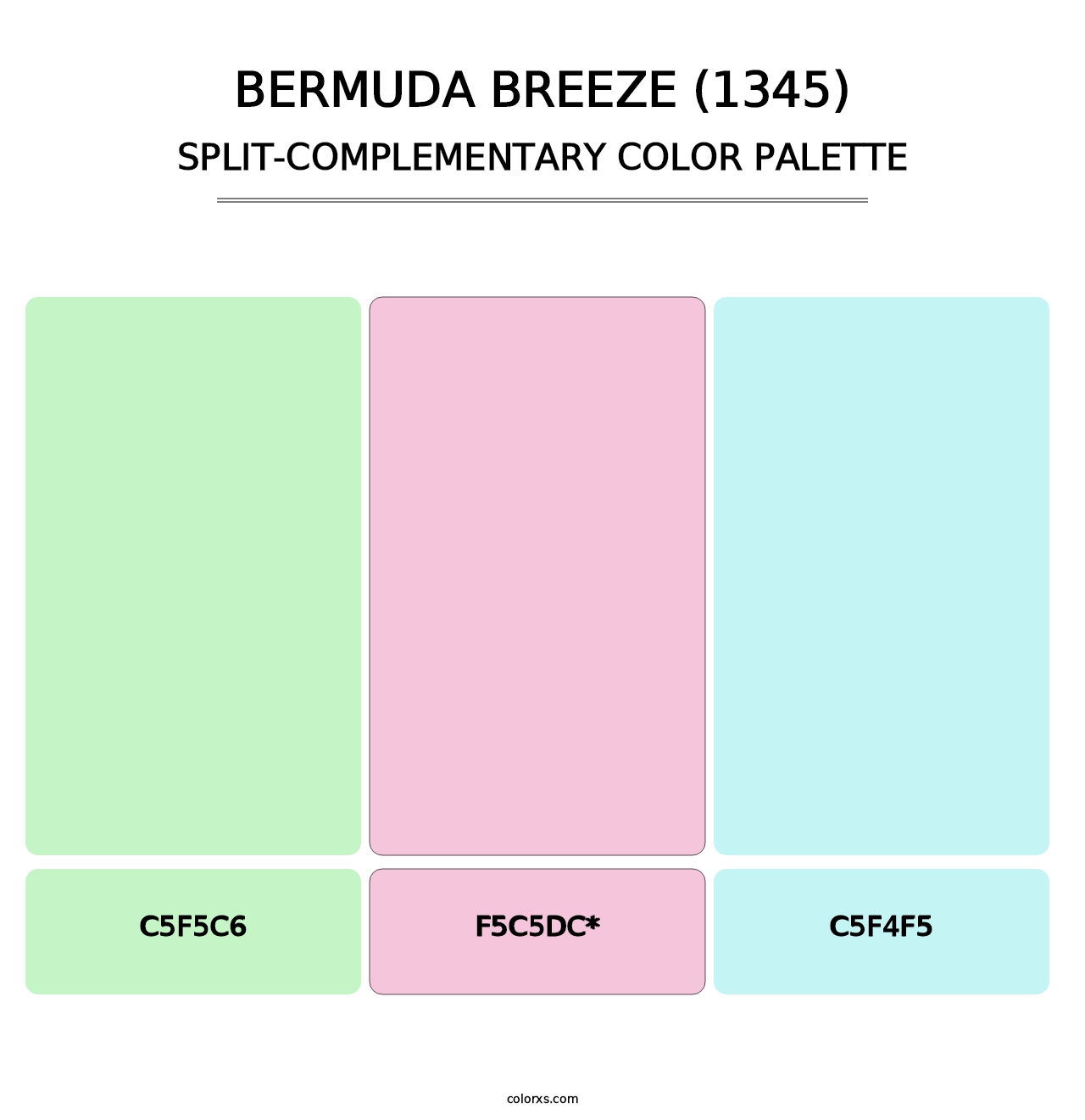 Bermuda Breeze (1345) - Split-Complementary Color Palette