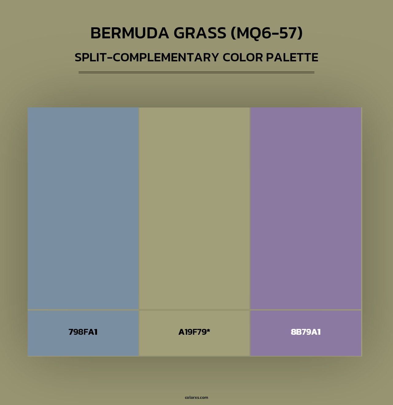 Bermuda Grass (MQ6-57) - Split-Complementary Color Palette