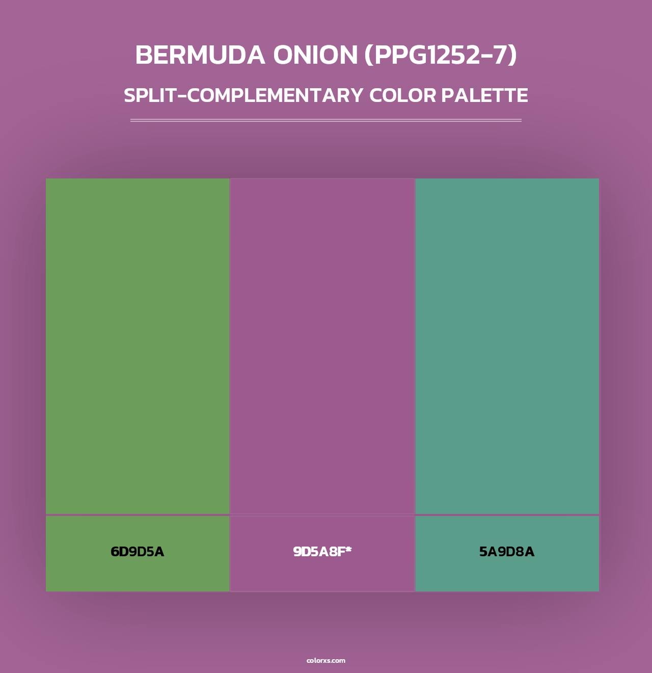 Bermuda Onion (PPG1252-7) - Split-Complementary Color Palette