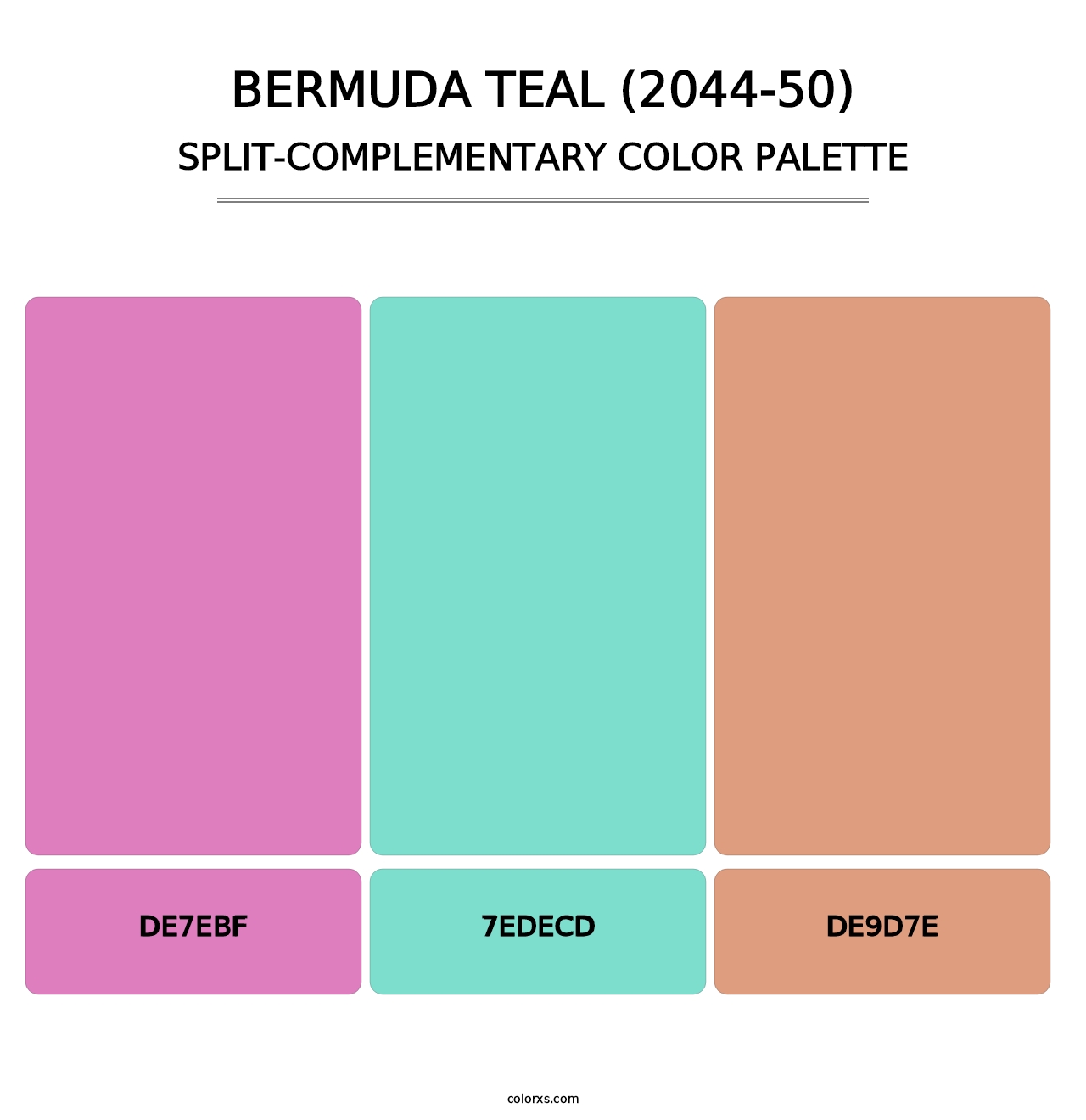 Bermuda Teal (2044-50) - Split-Complementary Color Palette