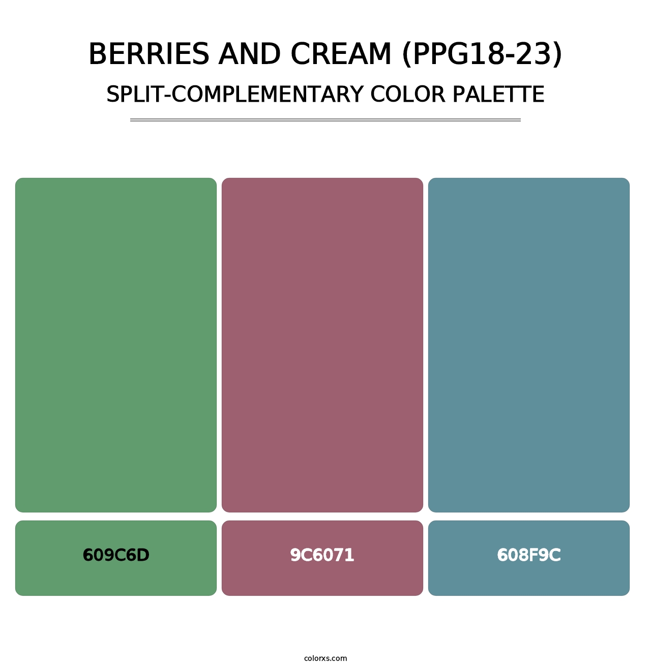 Berries And Cream (PPG18-23) - Split-Complementary Color Palette