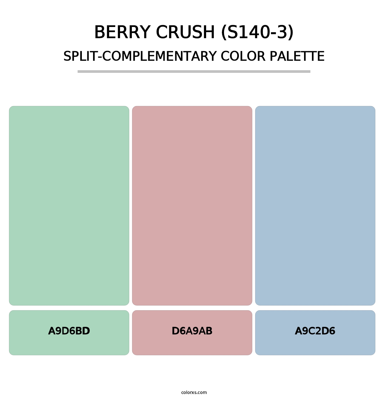 Berry Crush (S140-3) - Split-Complementary Color Palette