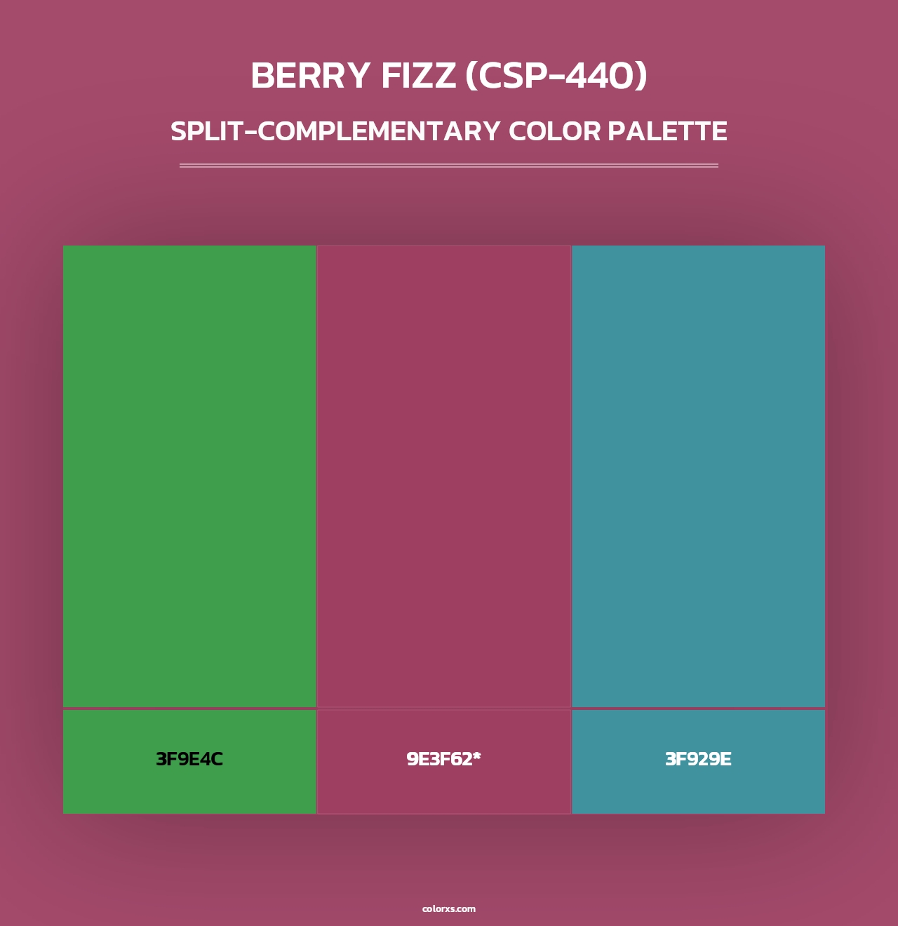 Berry Fizz (CSP-440) - Split-Complementary Color Palette
