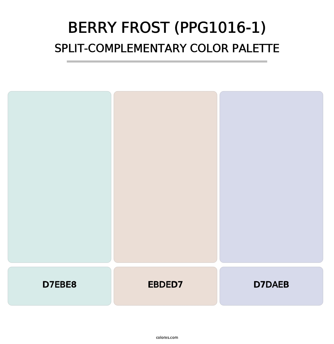 Berry Frost (PPG1016-1) - Split-Complementary Color Palette