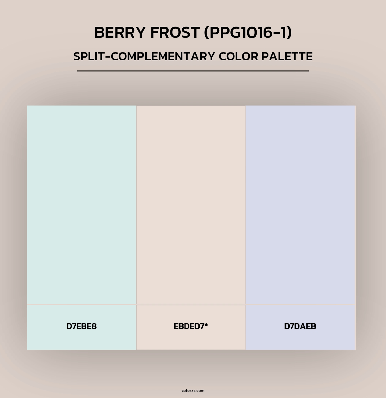 Berry Frost (PPG1016-1) - Split-Complementary Color Palette