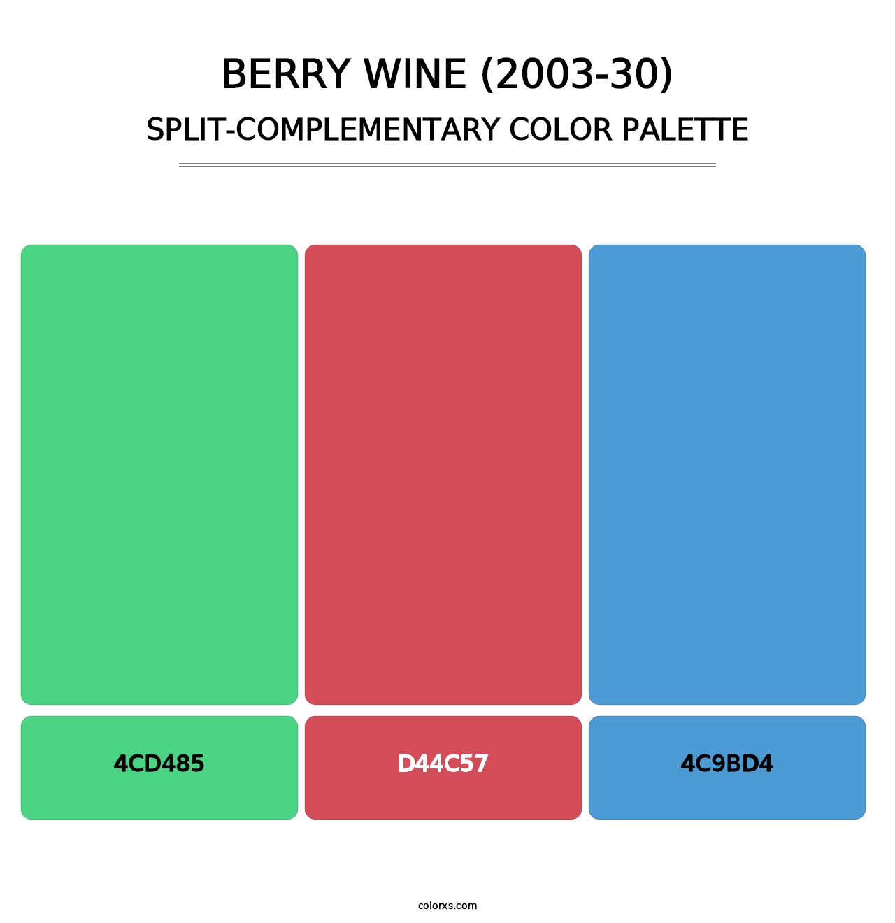 Berry Wine (2003-30) - Split-Complementary Color Palette