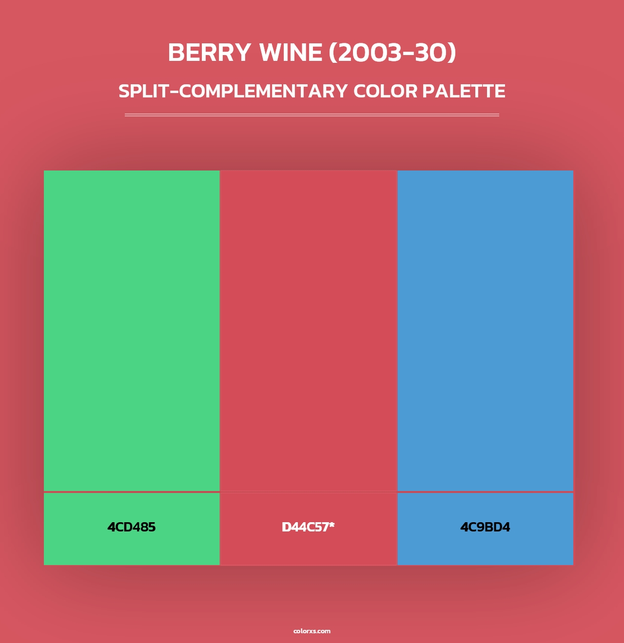 Berry Wine (2003-30) - Split-Complementary Color Palette