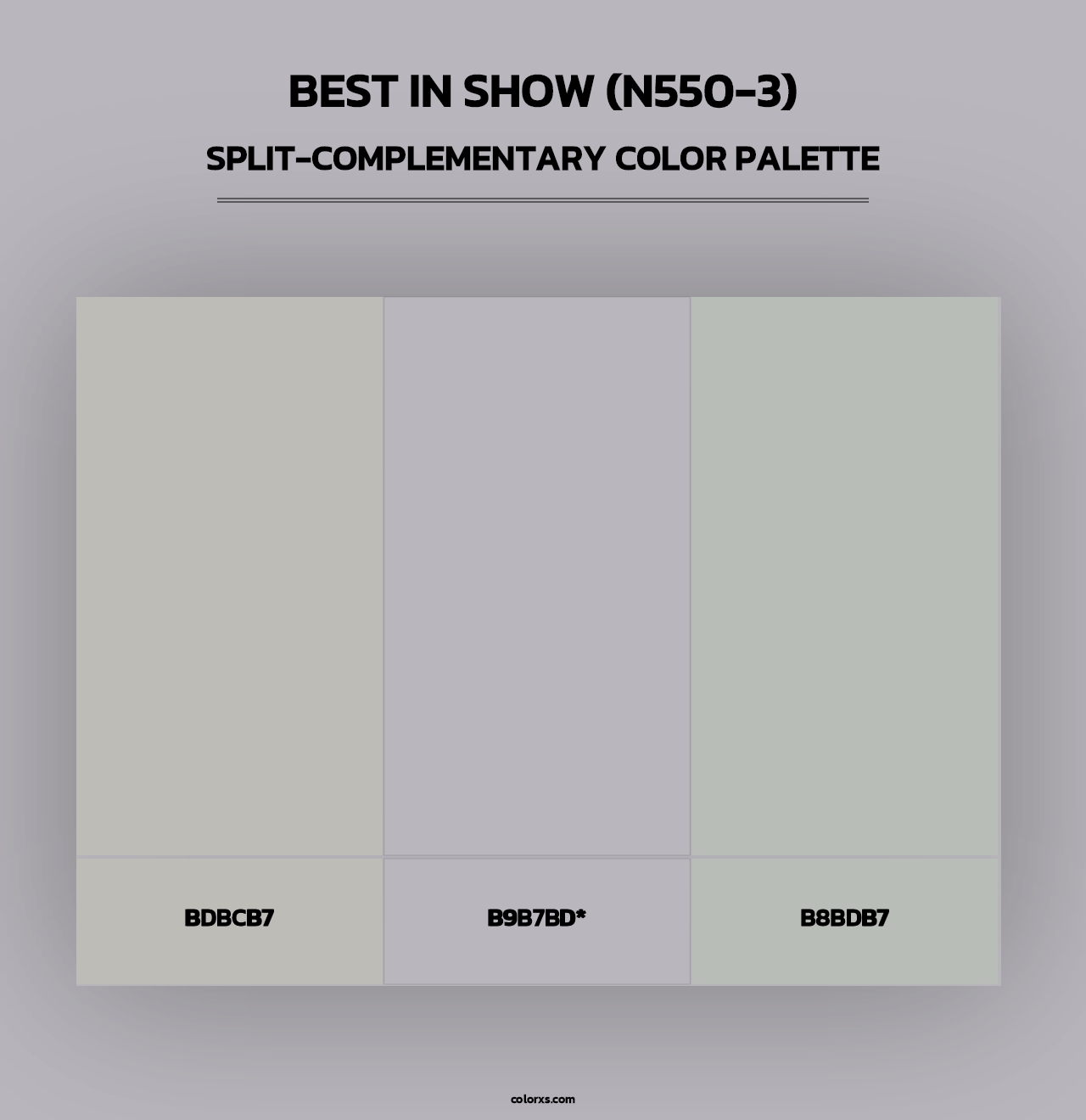 Best In Show (N550-3) - Split-Complementary Color Palette