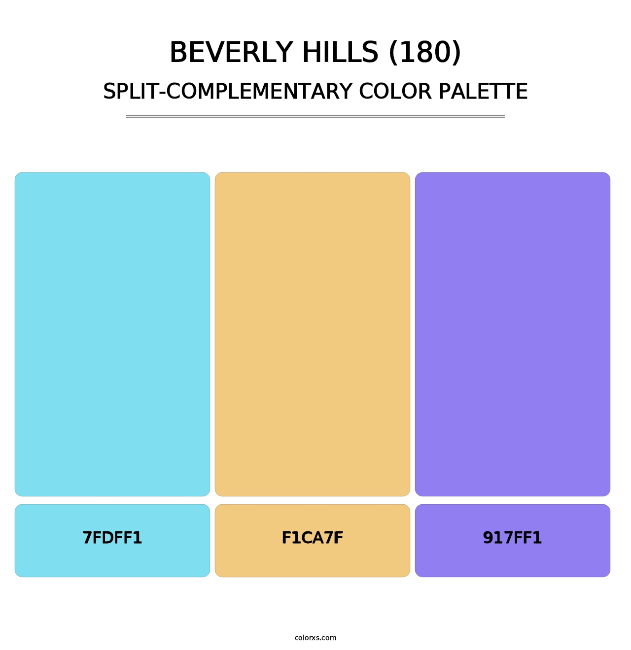 Beverly Hills (180) - Split-Complementary Color Palette