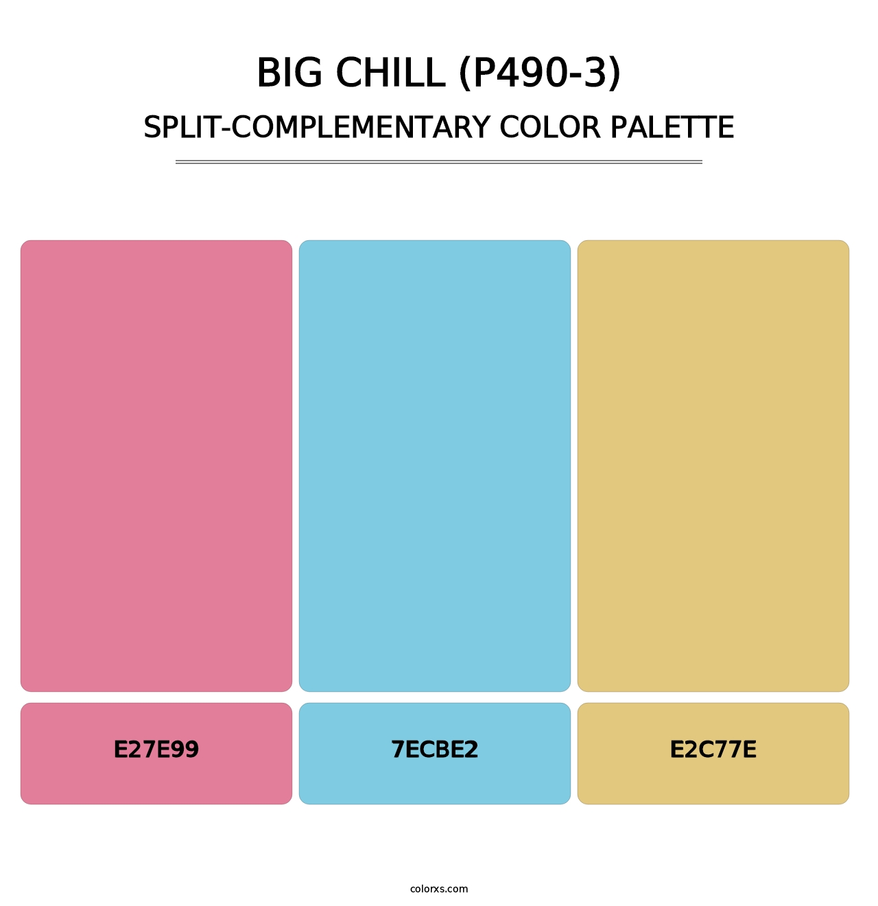 Big Chill (P490-3) - Split-Complementary Color Palette