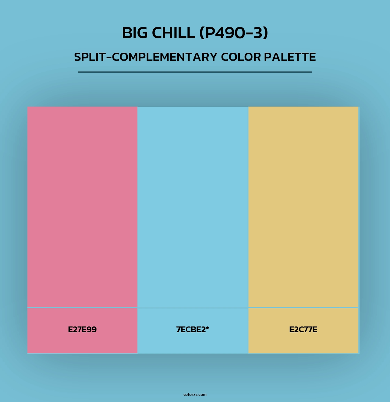Big Chill (P490-3) - Split-Complementary Color Palette