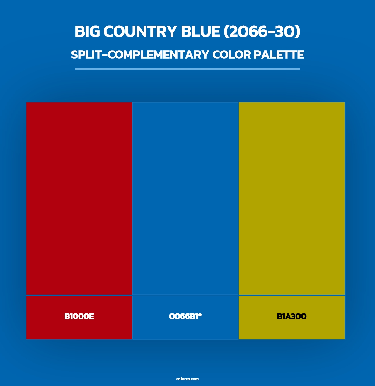 Big Country Blue (2066-30) - Split-Complementary Color Palette