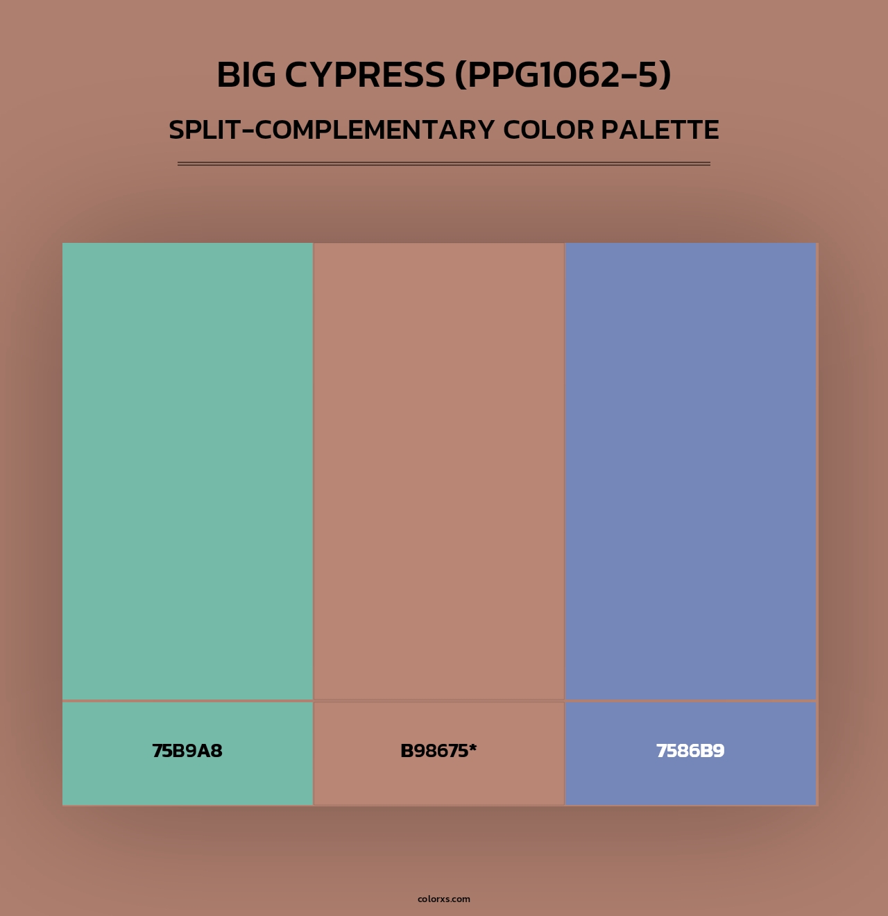Big Cypress (PPG1062-5) - Split-Complementary Color Palette