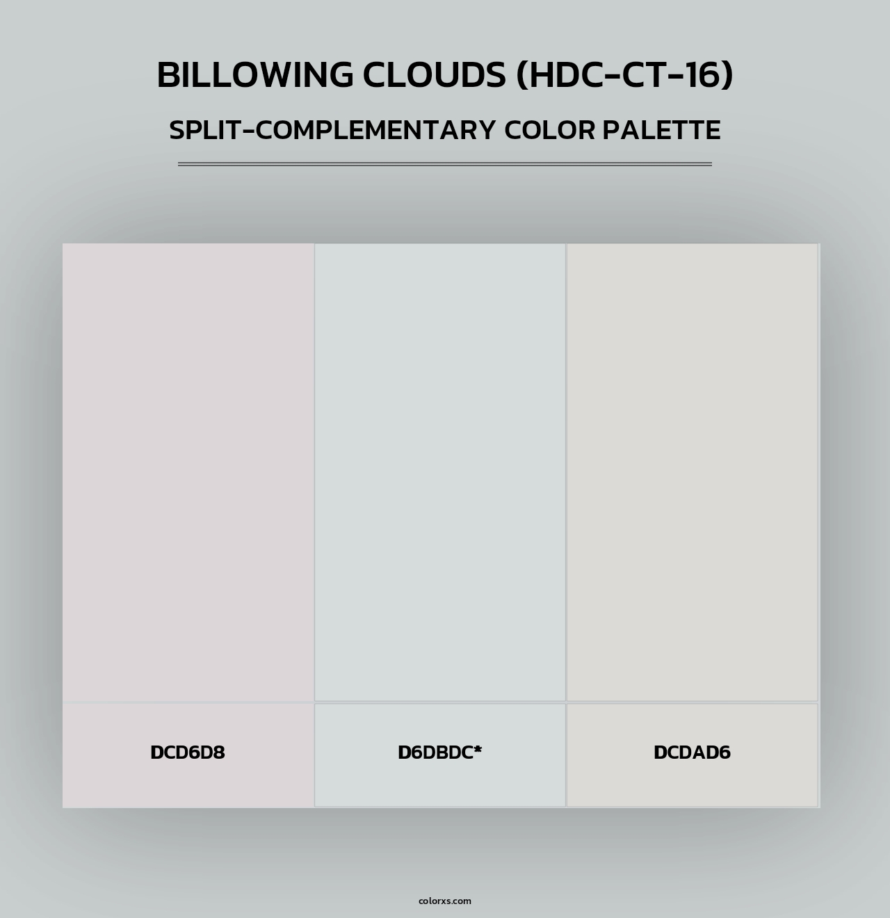 Billowing Clouds (HDC-CT-16) - Split-Complementary Color Palette