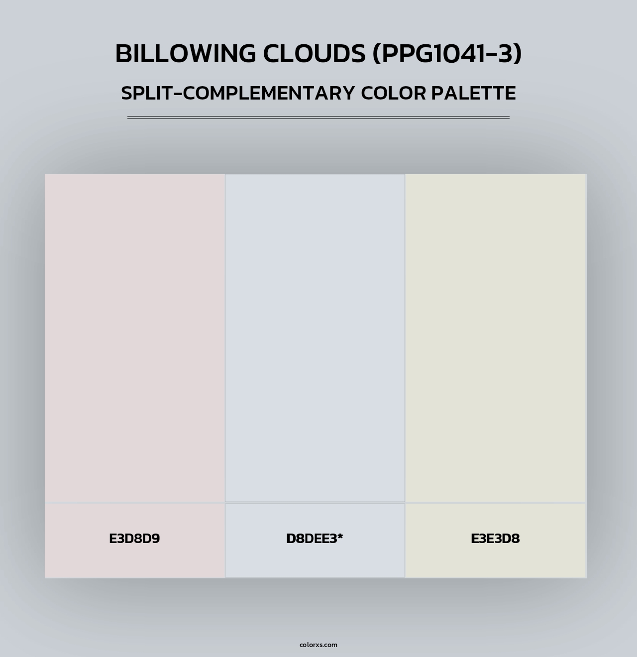 Billowing Clouds (PPG1041-3) - Split-Complementary Color Palette