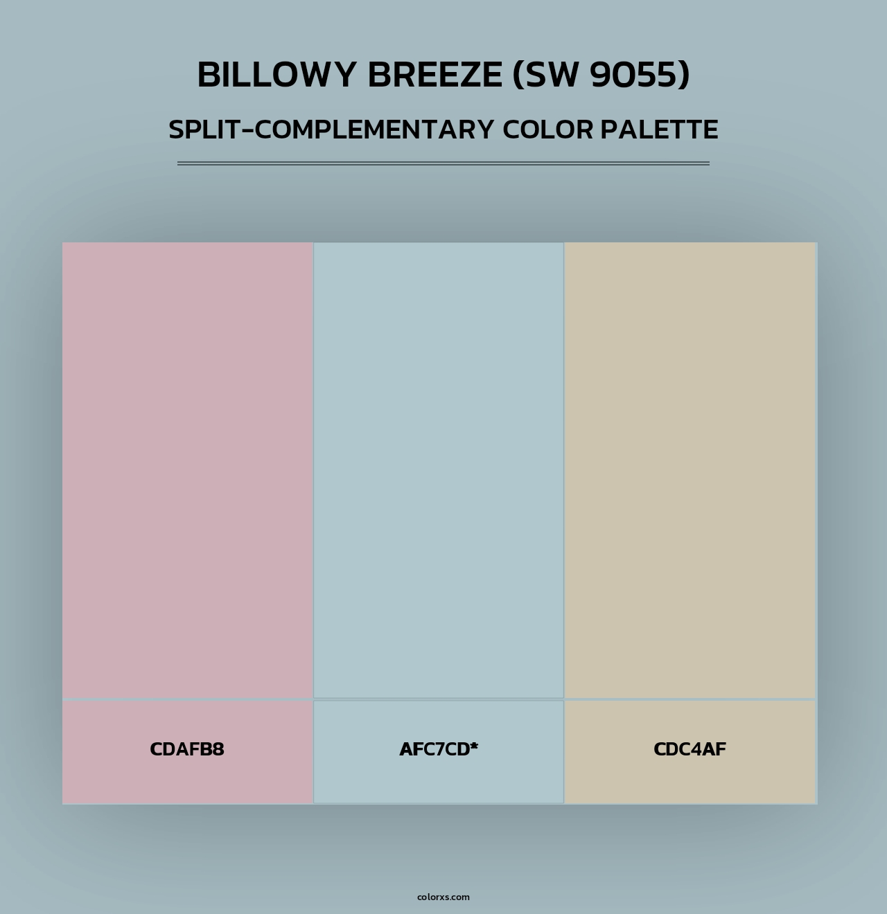 Billowy Breeze (SW 9055) - Split-Complementary Color Palette
