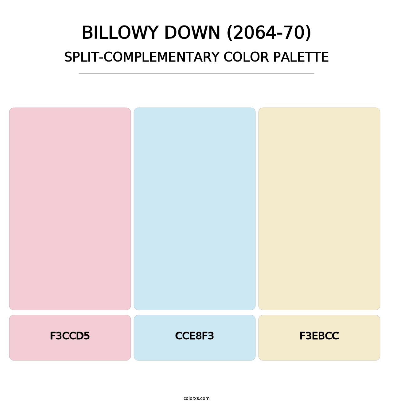 Billowy Down (2064-70) - Split-Complementary Color Palette