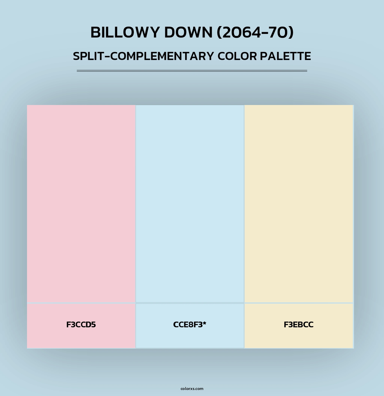 Billowy Down (2064-70) - Split-Complementary Color Palette