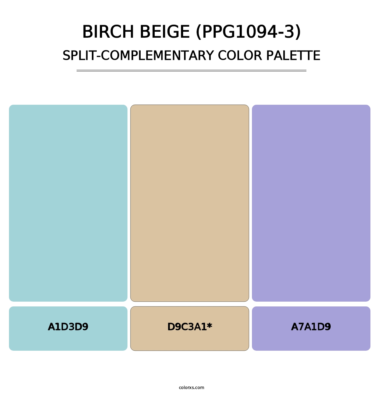 Birch Beige (PPG1094-3) - Split-Complementary Color Palette