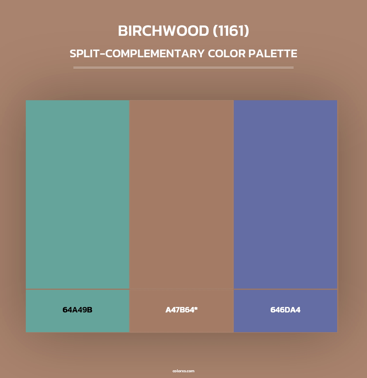 Birchwood (1161) - Split-Complementary Color Palette
