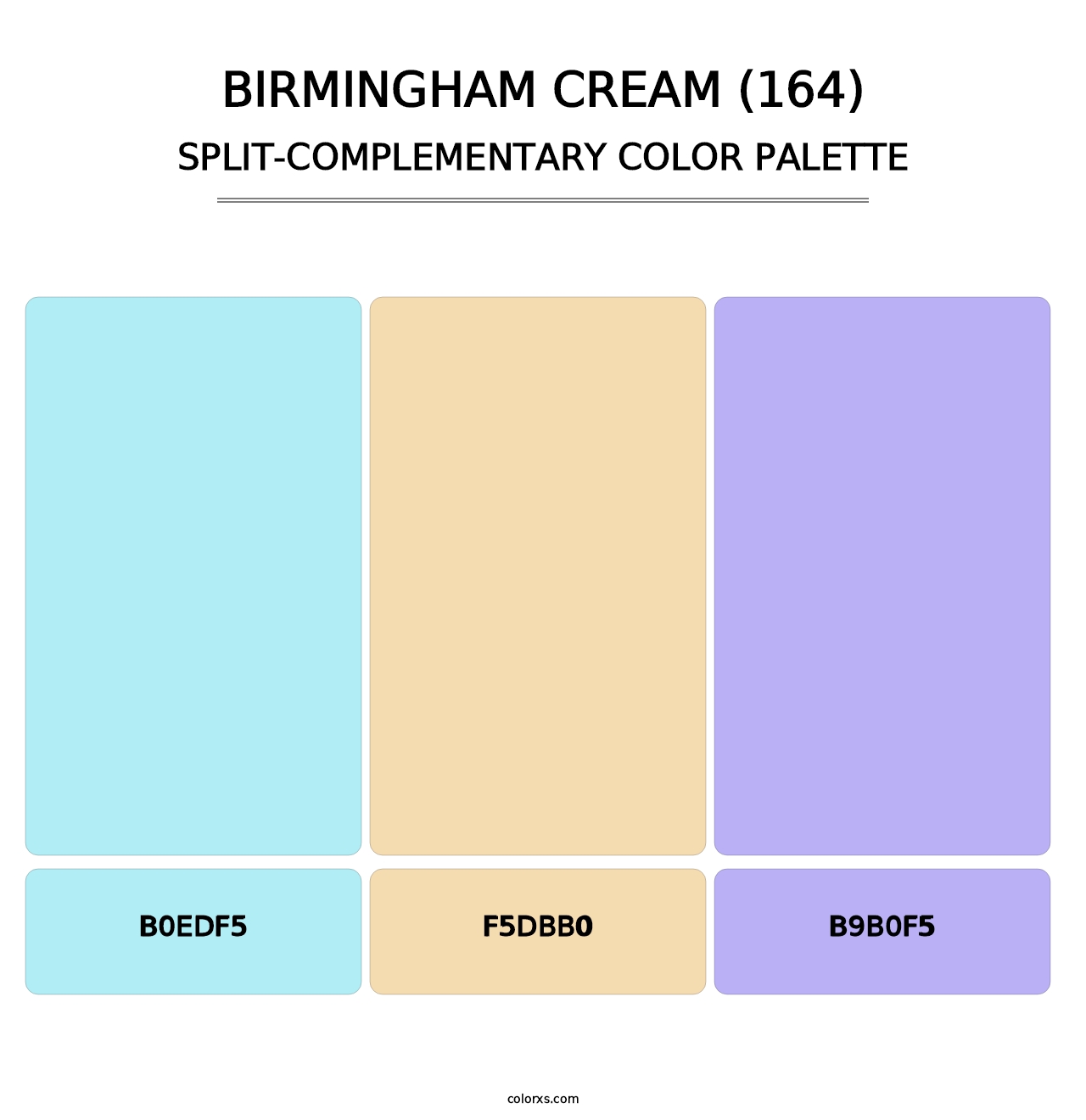 Birmingham Cream (164) - Split-Complementary Color Palette