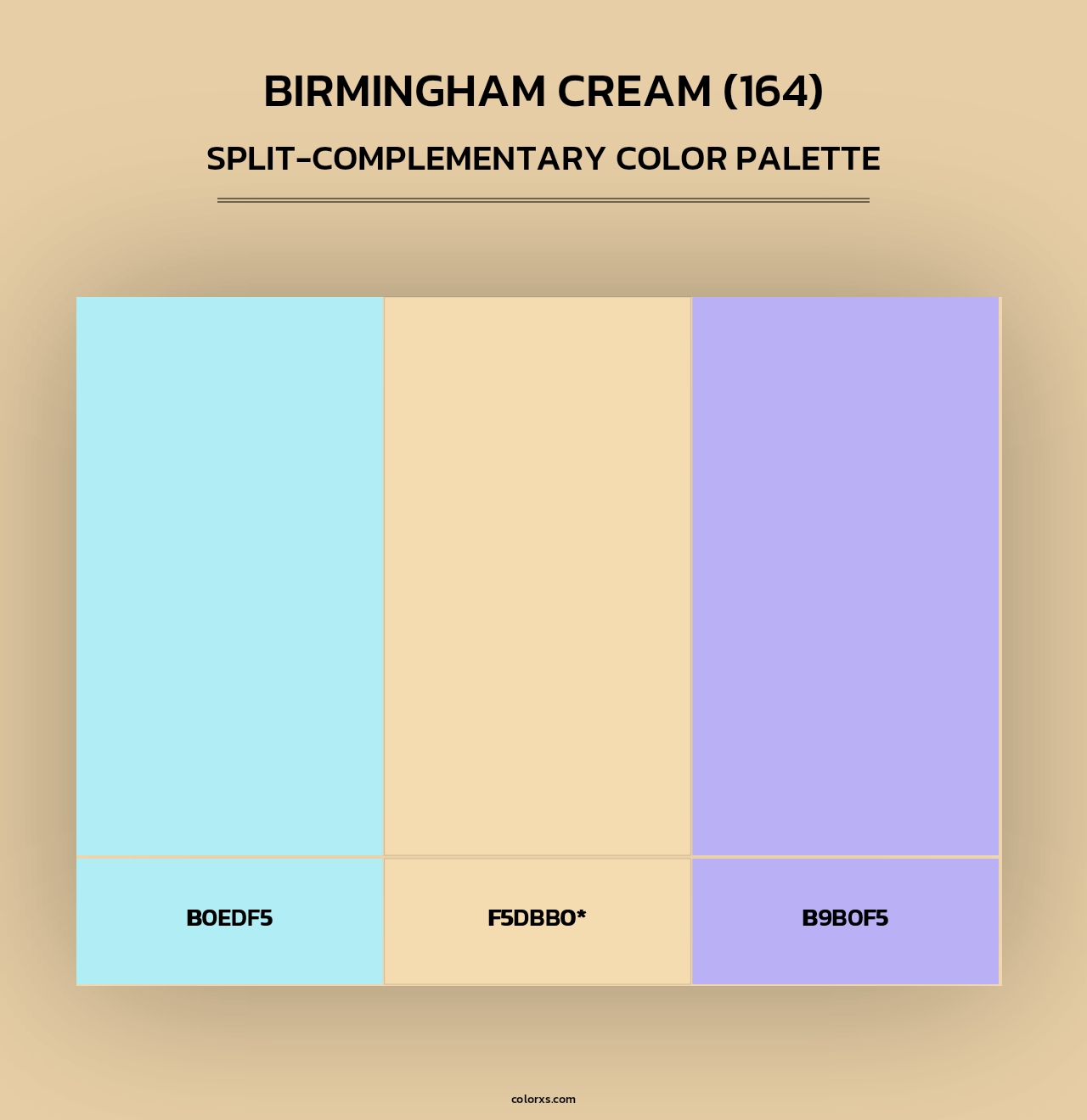 Birmingham Cream (164) - Split-Complementary Color Palette