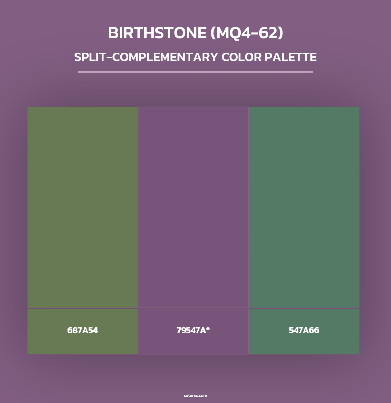 Birthstone (MQ4-62) - Split-Complementary Color Palette