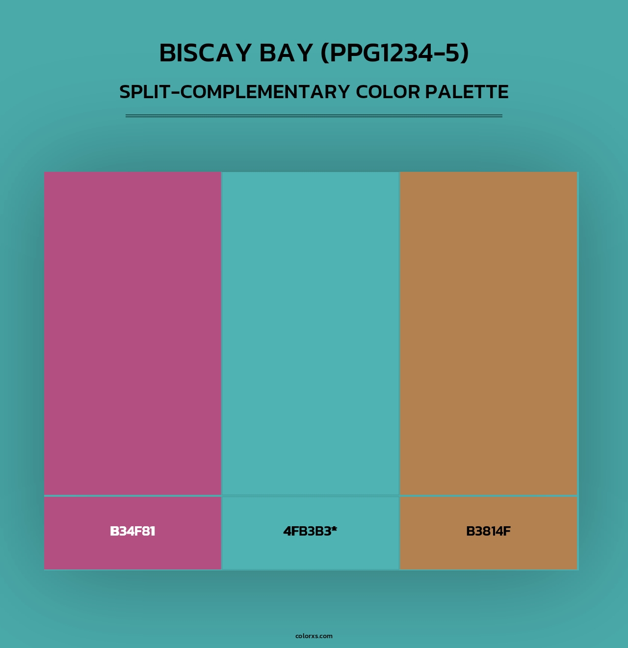 Biscay Bay (PPG1234-5) - Split-Complementary Color Palette
