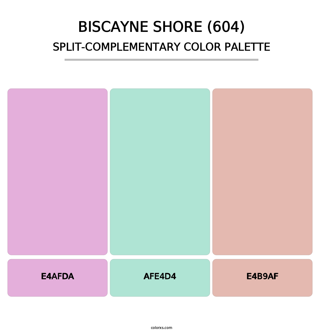 Biscayne Shore (604) - Split-Complementary Color Palette