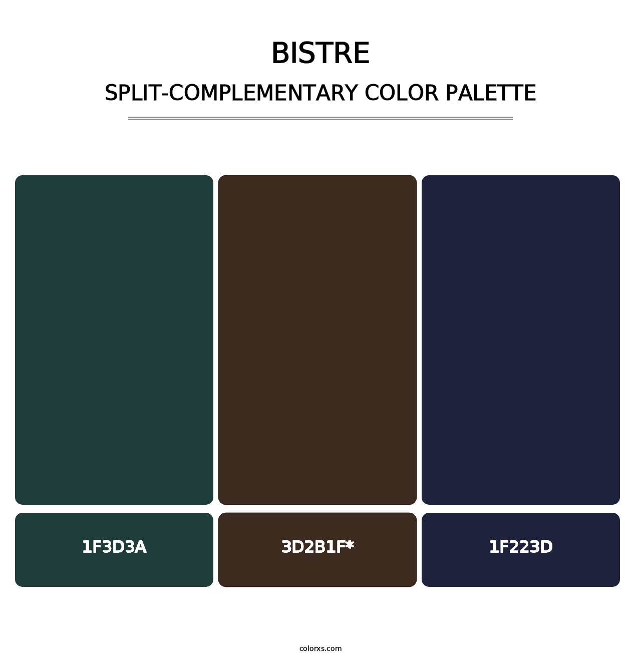 Bistre - Split-Complementary Color Palette