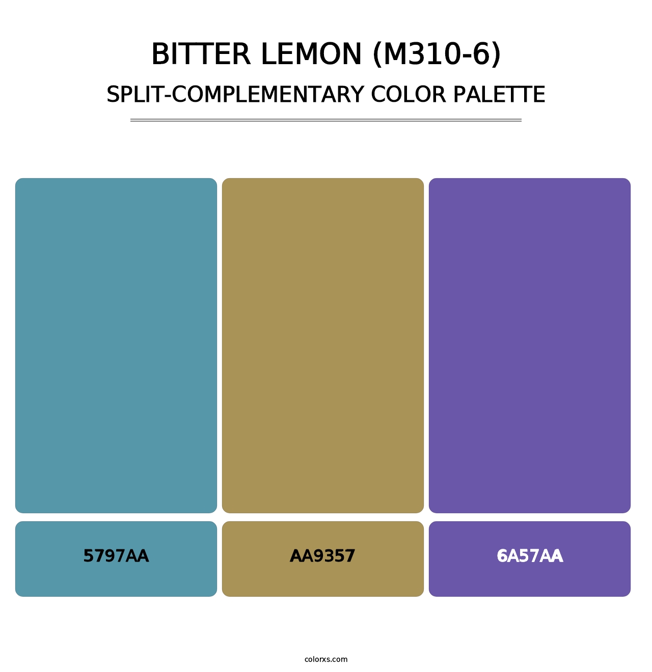 Bitter Lemon (M310-6) - Split-Complementary Color Palette