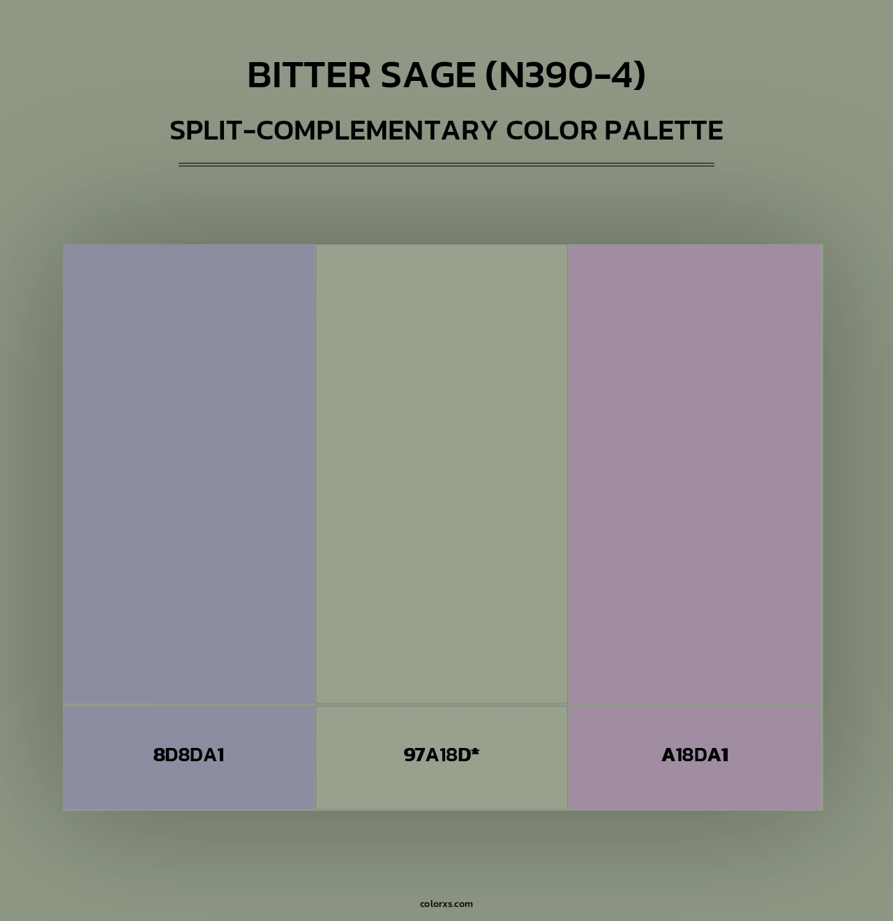 Bitter Sage (N390-4) - Split-Complementary Color Palette