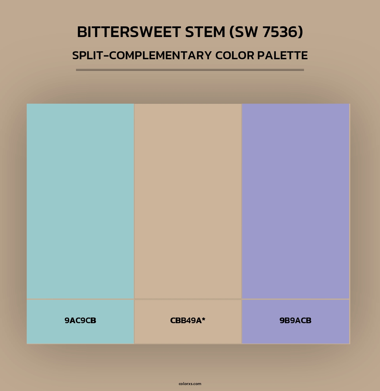 Bittersweet Stem (SW 7536) - Split-Complementary Color Palette