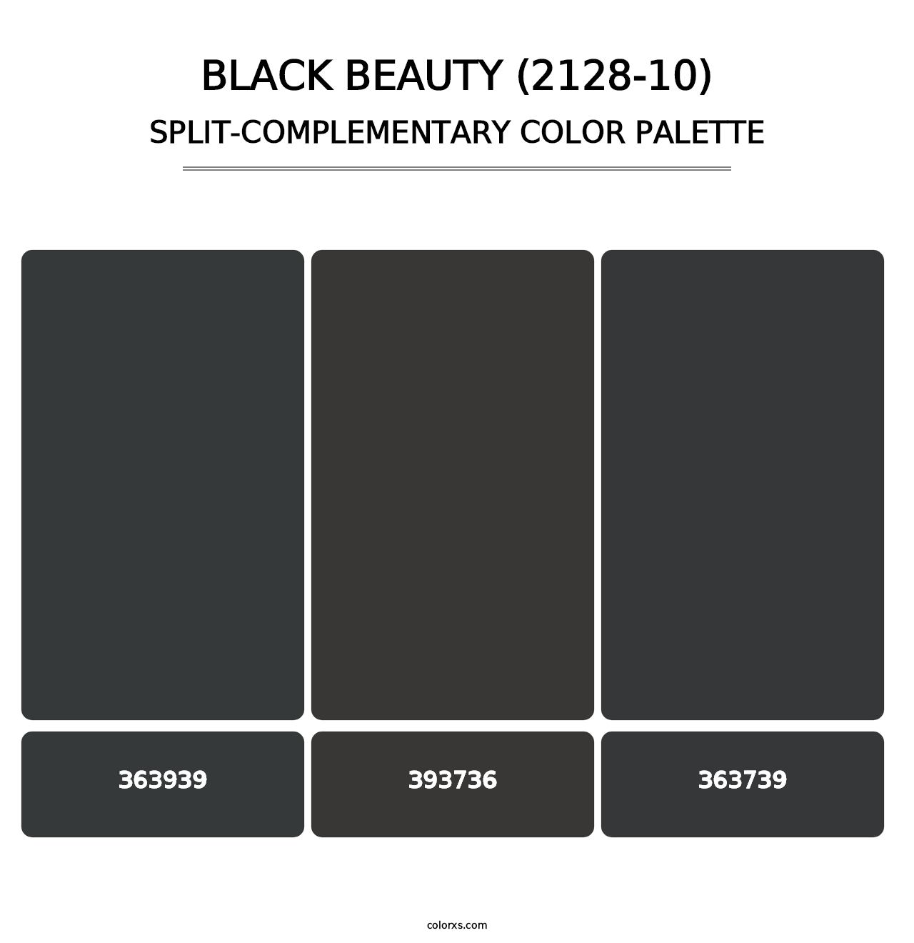 Black Beauty (2128-10) - Split-Complementary Color Palette