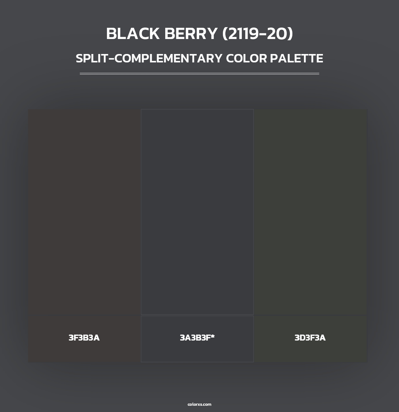 Black Berry (2119-20) - Split-Complementary Color Palette