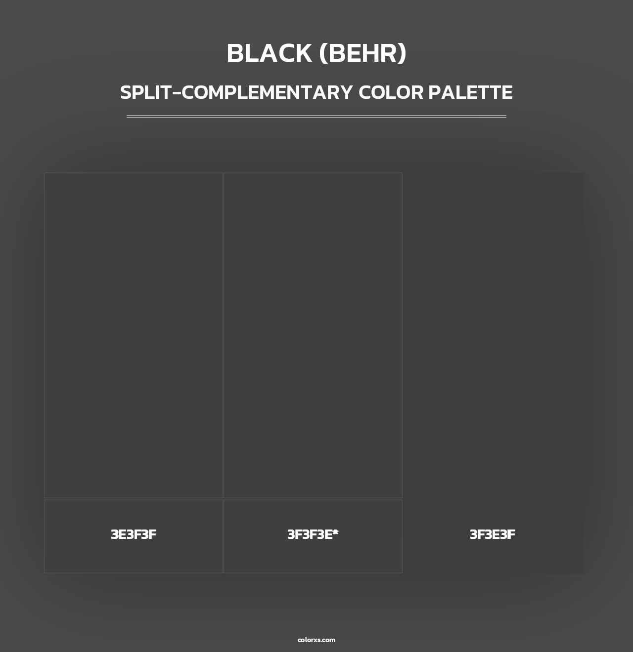 Black (Behr) - Split-Complementary Color Palette